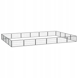 kojec-dla-psa-20-panele-czarny-100x50-cm-stal