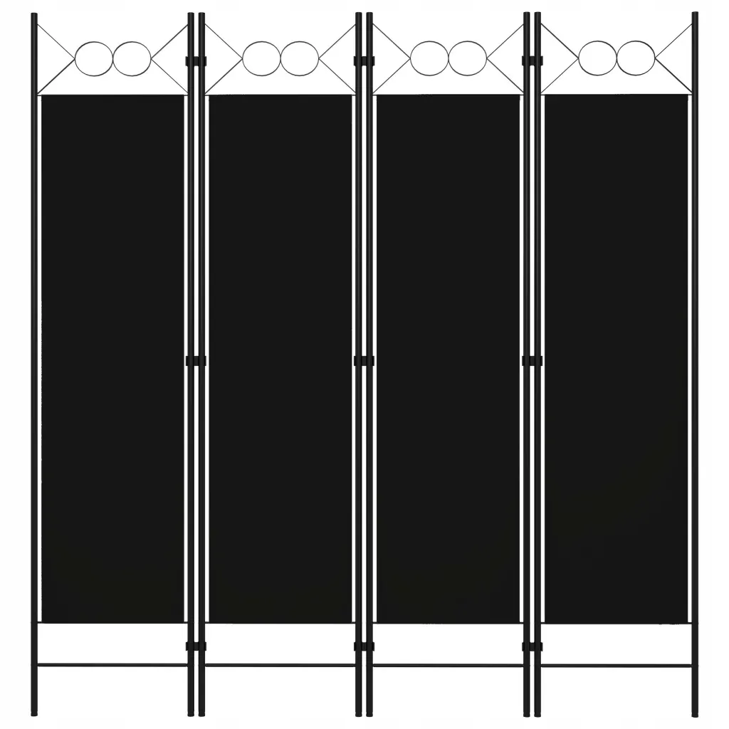 parawan-4-panelowy-czarny-160-x-180-cm