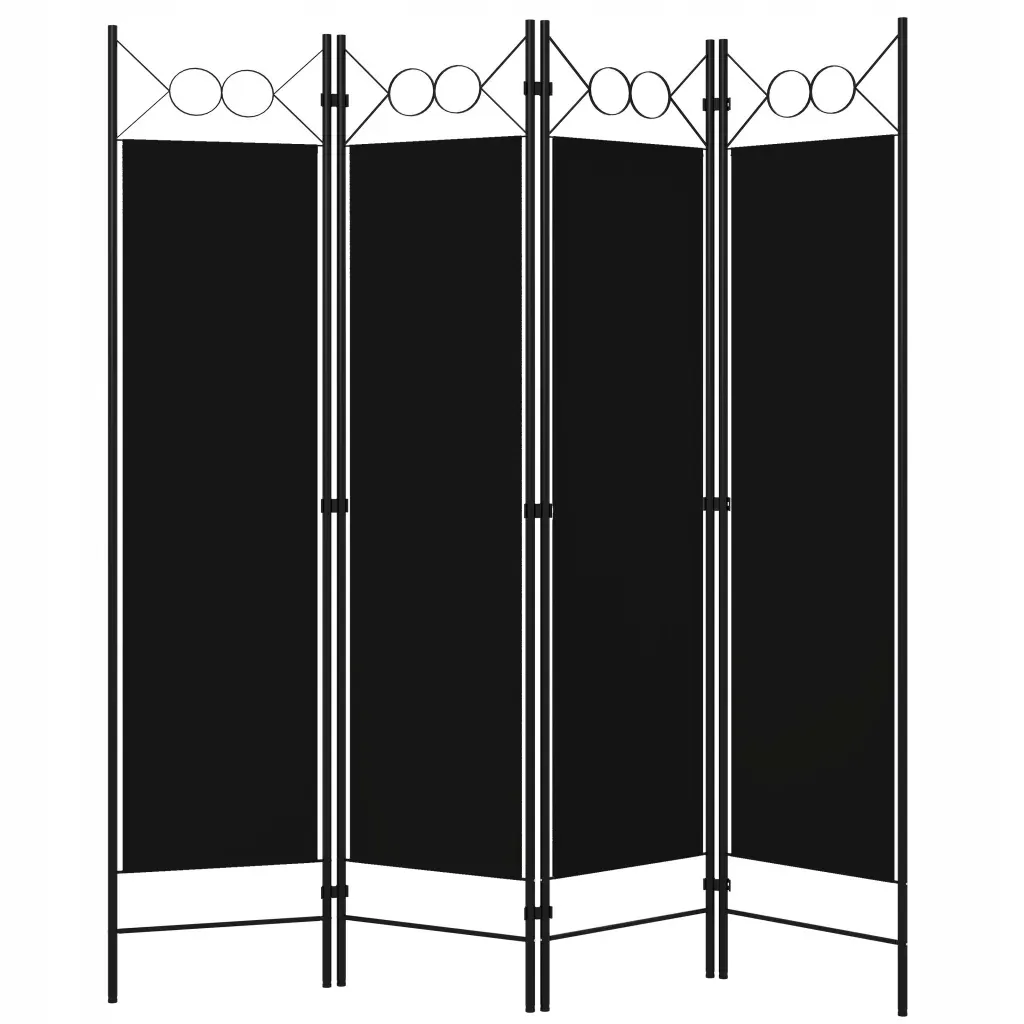 parawan-4-panelowy-czarny-160-x-180-cm