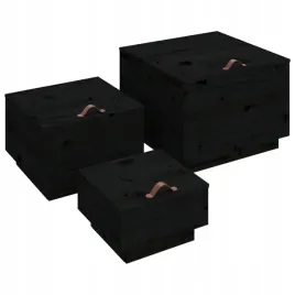skrzynie-z-pokrywami-3-szt-czarne-lite-drewno