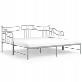 sofa-z-wysuwana-rama-lozka-szara-metalowa-90x20