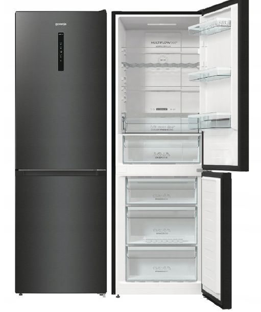 ﻿Lodówka NoFrost GORENJE NRK619EABXL4 185cm czarna