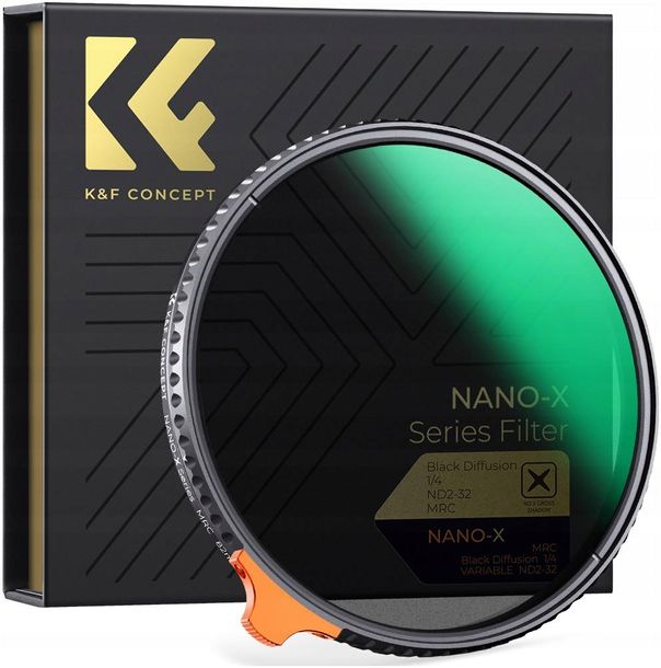 K&F Filtr dyfuzyjny Black Mist 1/4 + ND2-ND32 67mm Nano X 8k