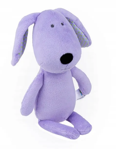 piesek-tulimy-fioletowy-28cm-material-tkanina