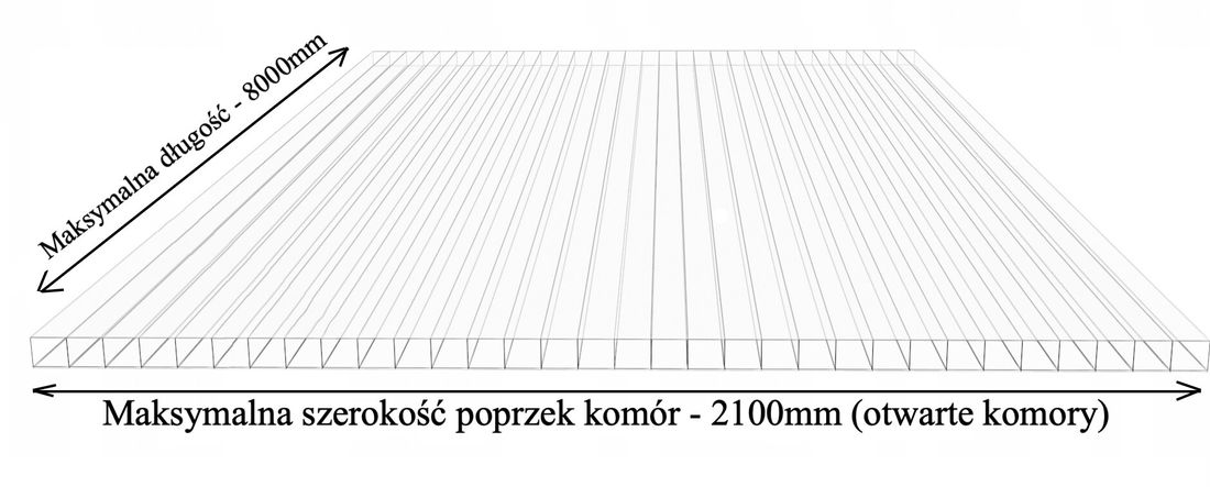 Poliwęglan Komorowy 6000x2100 Bezbarwny 6 Mm - ERLI.pl