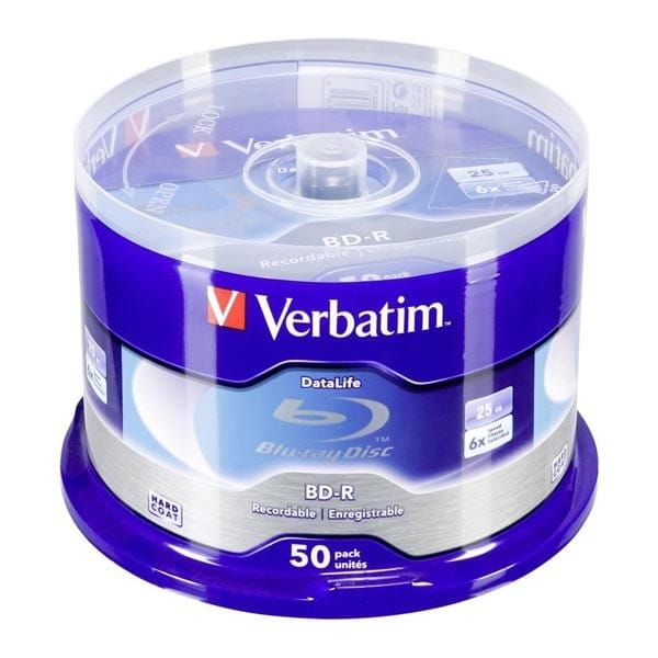 ﻿Płyta Blue-ray Verbatim BDR, Single Layer 25GB