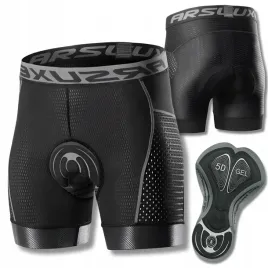 DEELUXE／26cm SPODENKI ROWEROWE Z WKŁADKĄ ŻELOWĄ ARSUXEO SZORTY MĘSKIE