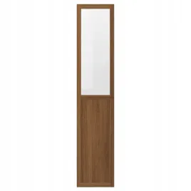 ikea-oxberg-drzwi-panelowe-szklane-brazowy-orzech-40x192-cm