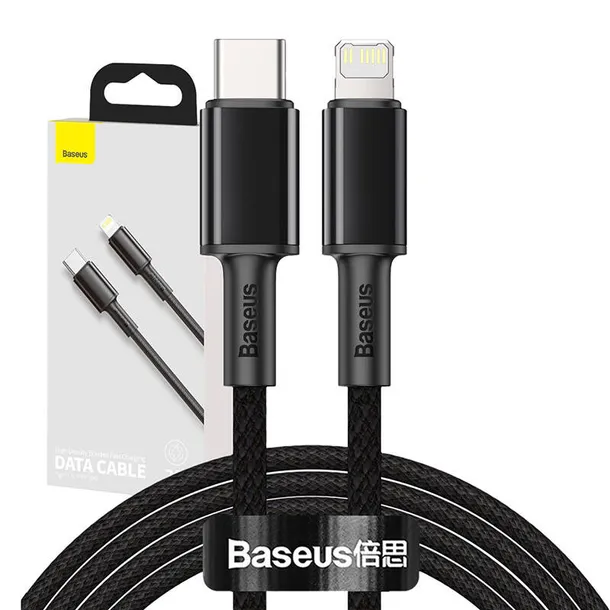kabel-usb-c-do-lightning-baseus-high-density-braided-20w-5a-pd-2m-czar-waga-z-opakowaniem-0-3-kg-stan-nowy