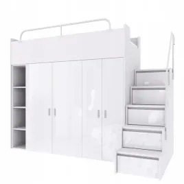 lozko-antresola-jsm-2-80x190-w-kolorze-bialy-polysk-z-2-szafami