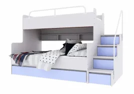 lozko-pietrowe-jsm-3-ze-schodami-i-kpl-materacy-cezar-k1-jasnoniebieski