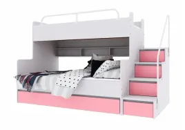 lozko-pietrowe-jsm-3-kpl-materacy-cezar-k2-rozowy-mat