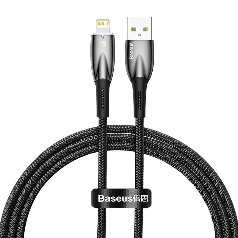 kabel-usb-do-lightning-baseus-glimmer-2-4a-1m-czarny-stan-nowy