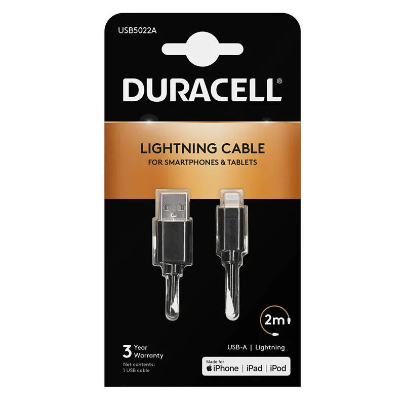 kabel-usb-do-lightning-duracell-2m-czarny-stan-nowy