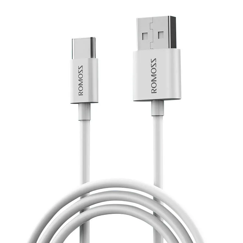 kabel-usb-do-usb-c-romoss-cb308-3a-1m-bialy