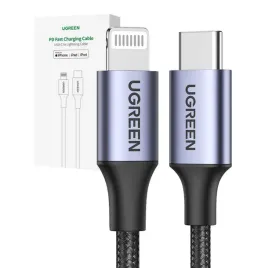 kabel-lightning-do-usb-c-ugreen-pd-3a-us304-2m-czarny