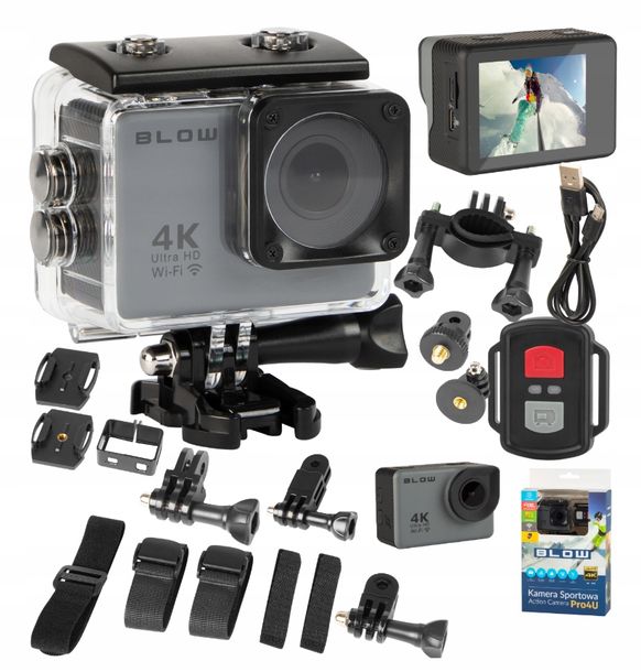 ﻿Kamera sportowa Blow ACTION CAMERA GoPro4U BLOW 4K UHD *ULTRA JAKOŚĆ*