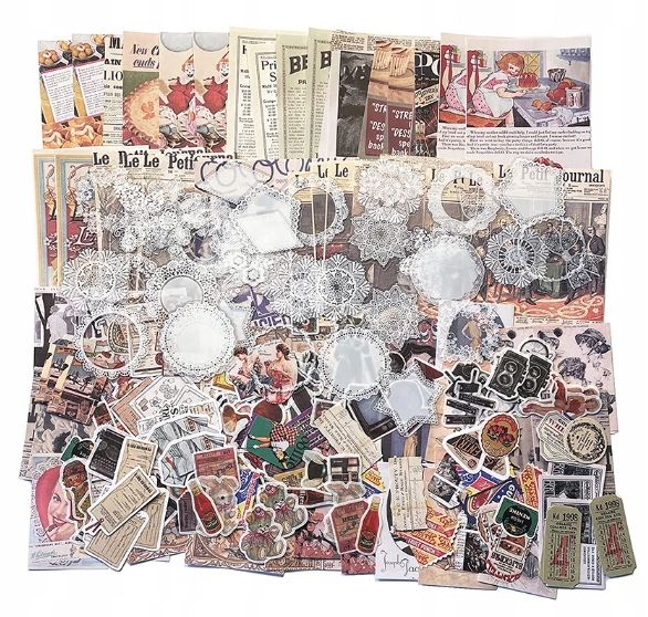 レア！Made in U.S.A. catalog & Scrapbook Zestaw akcesoriów do scrapbookingu Vintage 230szt