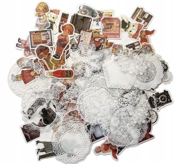 Zestaw akcesoriów do scrapbookingu Vintage 230szt