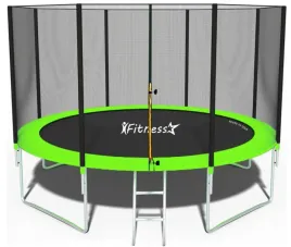 trampolina-ogrodowa-dla-dzieci-f-star-254cm-8ft-green-siatka-z-drabinka