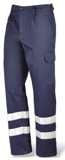 Spodnie robocze SUPER/BLU HV z bawełny Greenbay 435230/48