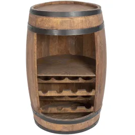 drewniana-beczka-barek-z-lezakami-na-butelki-wina-i-polka-komoda-na-wino
