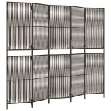 parawan-5-panelowy-brazowy-polirattan