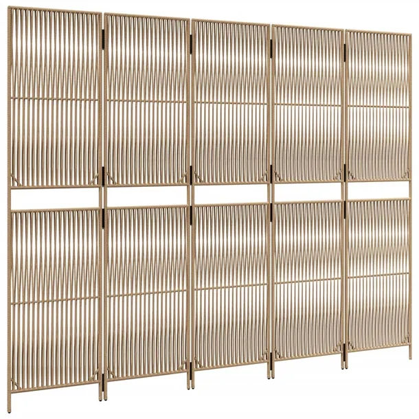 parawan-5-panelowy-bezowy-polirattan-szerokosc-skrzydla-49-cm