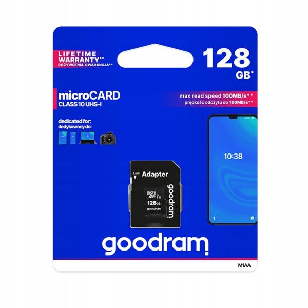 ﻿KARTA PAMIĘCI MICRO SD 128 GB ADAPTER GOODRAM MICROSD SANDISK