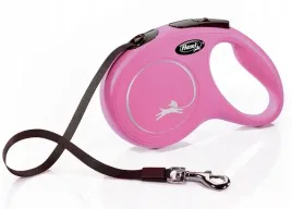 smycz-automatyczna-dla-psa-z-blokada-flexi-new-classic-tasma-m-5m-rozowa