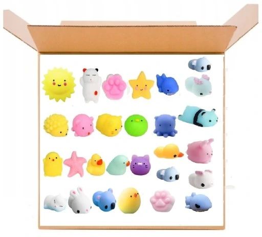 28 X MOCHI SQUISHY GNIOTEK MOCHI FIDGET GNIOTKI ANTYSTRESOWE 28 X MOCHI SQUISHY GNIOTEK MOCHI FIDGET GNIOTKI ANTYSTRESOWE