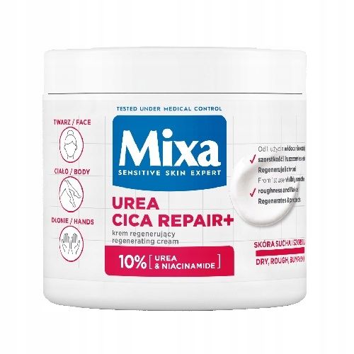 Zdjęcia - Kremy i toniki ﻿MIXA Urea Cica Repair+ krem do twarzy dłoni i ciała regenerujący 400ml