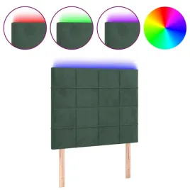 zaglowek-do-lozka-z-led-ciemnozielony-100x5x118-128-cm