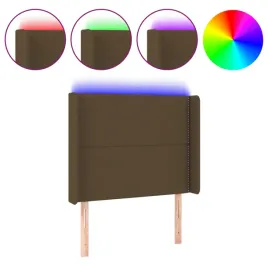 zaglowek-do-lozka-z-led-ciemnobrazowy-93x16x118-128-cm-tkanina
