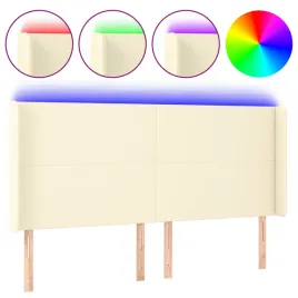 zaglowek-do-lozka-z-led-kremowy-163x16x118-128cm-sztuczna-skora