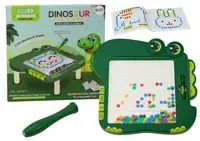 tablica-magnetyczna-edukacyjna-dinozaur-pad-ukladanka-zielona-koraliki