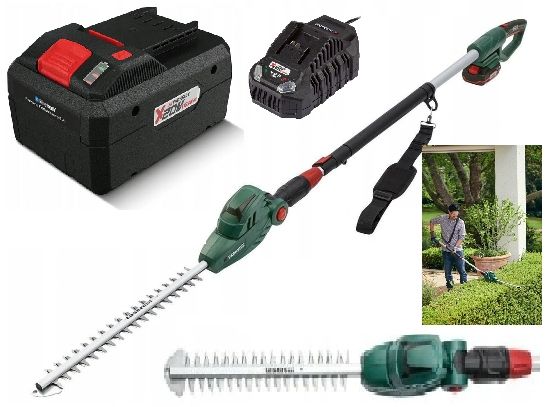 AKU NOŻYCE DO ŻYWOPŁOTU WYSIĘGNI PARKSIDE 20V 8 Ah