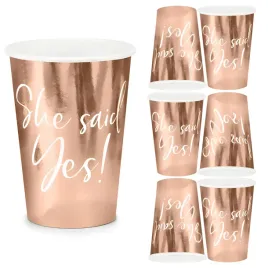 kubki-kubeczki-papierowe-she-said-yes-rozowe-zloto-6szt-220ml