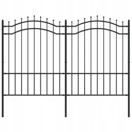 ogrodzenie-z-grotami-czarne-190-cm-malowana-pro
