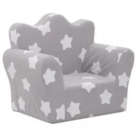 kanapa-dla-dziecka-jasnoszara-w-gwiazdki-miekki-plusz