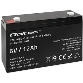 qoltec-akumulator-agm-or-6v-or-12ah-or-bezobslugowy-or-wydajny-or-longlife-or-do