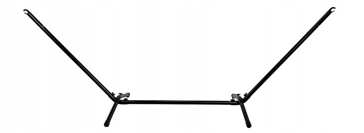﻿MOCNY STALOWY METALOWY STELAŻ NA HAMAK 300x90x110 CM 150KG SH101 CZARNY