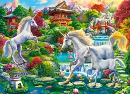 puzzle-260-ukladanka-ogrod-zwierzeta-jednorozce-kucyki-konie-8-castor