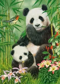 puzzle-300-ukladanka-dla-dzieci-zwierzeta-panda-ptaki-kwiaty-8-castor
