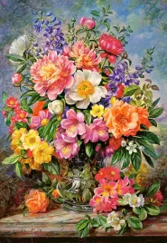 puzzle-1000-ukladanka-obraz-martwa-natura-kwiaty-bukiet-wazon-9-castor