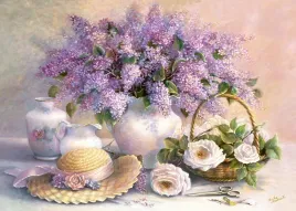 puzzle-1000-ukladanka-obraz-martwa-natura-kwiaty-porcelana-roze-9-castor