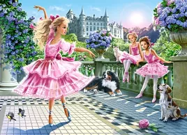 puzzle-180-ukladanka-baletnice-zamek-ksiezniczki-pieski-kwiaty-7-castor