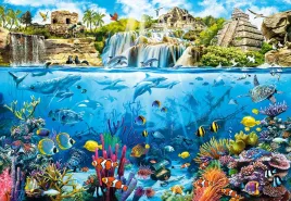 puzzle-1500-ukladanka-zwierzeta-ryby-delfiny-skarb-wyspa-piratow-9-castor
