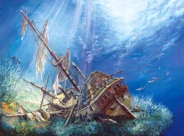 puzzle-2000-ukladanka-widok-morze-zatopiony-statek-rekiny-castor-9