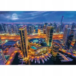 puzzle-2000-ukladanka-widok-swiatla-ksiezyc-miasto-dubaj-zatoka-16-trefl